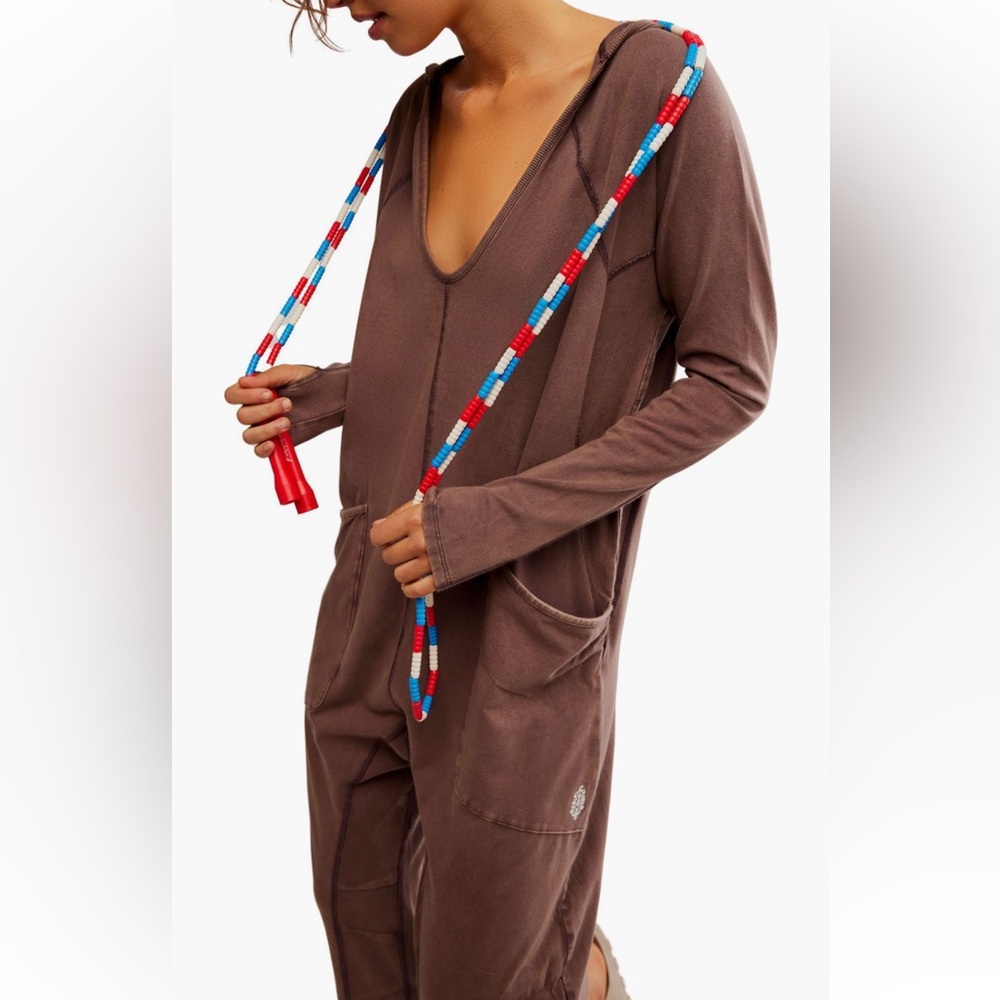FP Free People Movement Hot shot Long Sleeve Hooded Jumpsuit